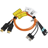 Lindy Extendeur HDMI 8K60 fibre MPO 100m, Extension HDMI Orange/Noir