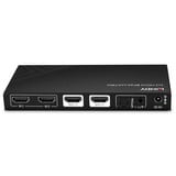 Lindy Matrice HDMI 2x2 8K60, Switch HDMI Noir, Commutateur de matrice AV, 7680 x 4320 pixels, 40 Gbit/s, LPCM, Noir, Métal