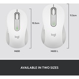 Logitech Signature M650 souris Droitier RF sans fil + Bluetooth Optique 2000 DPI Blanc, Droitier, Optique, RF sans fil + Bluetooth, 2000 DPI, Blanc