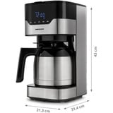 Medion MD18458, Machine à café à filtre Acier inoxydable