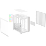 Ocypus Delta C74 ARGB boîtier midi tower Blanc | 2x USB-A | 1x USB-C | RGB | Verre trempé