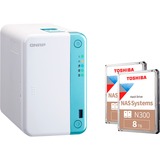 QNAP NAS Blanc/Bleu clair