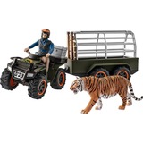 Schleich Wild Life Quad avec remorque et ranger, Figurine 5 an(s), Multicolore, Plastique