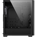 Sharkoon VS9 RGB Black, Boîtier PC Noir, 2x USB-A | 2x USB-C | RGB | Verre trempé