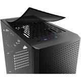 Sharkoon VS9 RGB Black, Boîtier PC Noir, 2x USB-A | 2x USB-C | RGB | Verre trempé