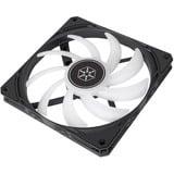 SilverStone Air Slimmer 140 ARGB ventilateur de boîtier Noir, 140 x 140 x 16 mm, PWM