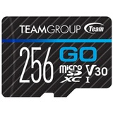 Team Group GO 256 Go MicroSDXC Classe 3, Carte mémoire Noir/Bleu, 256 Go, MicroSDXC, Classe 3, 90 Mo/s, 45 Mo/s, Class 1 (U1)
