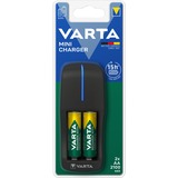 Varta 57646 Pile domestique Secteur, Chargeur Noir, Hybrides nickel-métal (NiMH), AA, AAA, 2 pièce(s), Piles fournies
