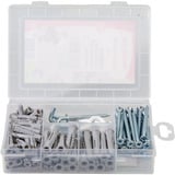 fischer Meister-Box chevilles universelles UX + vis + crochet Gris clair