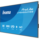 iiyama LH8666UHSB-B1AG, Affichage public Noir (Mat)