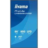 iiyama LH8666UHSB-B1AG, Affichage public Noir (Mat)