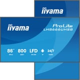 iiyama LH8666UHSB-B1AG, Affichage public Noir (Mat)