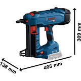 Bosch Cloueur à béton PRO sans fil BITURBO GNB 18V-38 Professional solo, 18Volt, Clouteuse Bleu/Noir