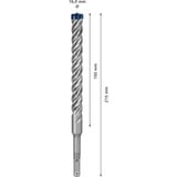 Bosch Expert SDS plus-7X Foret hélicoïdal 1 pièce(s), Perceuse Marteau perforateur, Foret hélicoïdal, 1,6 cm, 215 mm, Ciment dur, 15 cm