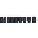 Bosch Set d'embouts à douille d'impact PRO 1/4", 9 pièces, Clés mixtes à cliquet Noir