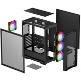 DeepCool CC560 MESH V2 boîtier midi tower Noir | 2x USB-A | RGB | Verre Trempé