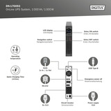 Digitus DN-170093 OnLine, UPS Noir