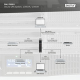 Digitus DN-170093 OnLine, UPS Noir