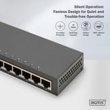 Digitus Gigabit 8 ports, Switch Noir