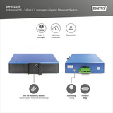 Digitus Gigabit Ethernet industriel géré L2 16+2 ports, Switch 