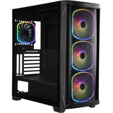 Enermax StarryKnight SK30 Midi Tower Noir, Moyen tour Noir, Midi Tower, PC, Noir, ATX, EATX, micro ATX, Mini-ATX, Acier au carbone, Verre trempé, Bleu, Vert, Rouge