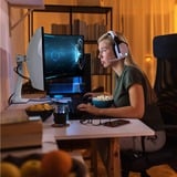 Ergotron Bras de moniteur HX pour fixation sur bureau avec pivot HD, Support de moniteur Blanc