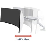 Ergotron Bras moniteur HX pour fixation bureau avec HD Pivot, Support de moniteur Blanc