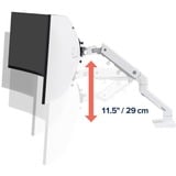 Ergotron Bras moniteur HX pour fixation bureau avec HD Pivot, Support de moniteur Blanc