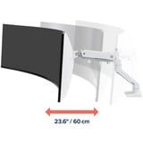 Ergotron Bras porte-moniteur de bureau HX avec HD Pivot, Support de moniteur Blanc, Pince, 19,1 kg, 124,5 cm (49"), 100 x 100 mm, Réglage de la hauteur, Blanc