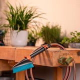 GARDENA Brosse à main Cleansystem M dure, avec raccord pour tuyau d'arrosage, Brosses de lavage Gris/Turquoise, 18846-20