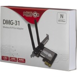 Inter-Tech DMG-31 Interne WLAN 300 Mbit/s, Adaptateur WLAN Interne, Sans fil, PCI Express, WLAN, Wi-Fi 4 (802.11n), 300 Mbit/s