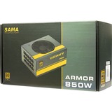Inter-Tech SAMA FTX-850-B ARMOR unité d'alimentation d'énergie 850 W 20+4 pin ATX ATX Noir alimentation  Noir, 850 W, 110 - 240 V, 850 W, 47 - 63 Hz, 6 - 15 A, Actif
