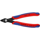 KNIPEX Super Knips électroniques 78 81 125, Pinces électroniques Rouge/Bleu