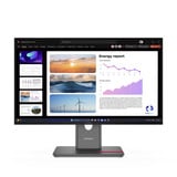 Lenovo ThinkVision P24Q-40 23.8" Moniteur Noir, 1x DisplayPort, 1x HDMI, 1x USB-C, 3x USB-A, 60,5 cm (23.8"), 2560 x 1440 pixels, Quad HD, LCD, 6 ms, Noir
