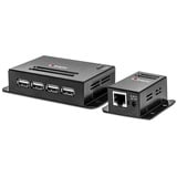 Lindy 42681 prolongateur réseau Émetteur et récepteur réseau Noir, Rallonge USB Noir, Émetteur et récepteur réseau, 50 m, 480 Mbit/s, Cat5, Cat5e, Cat6, NS1021, Bronze phosphoreux