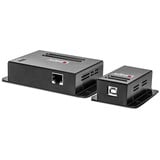 Lindy 42681 prolongateur réseau Émetteur et récepteur réseau Noir, Rallonge USB Noir, Émetteur et récepteur réseau, 50 m, 480 Mbit/s, Cat5, Cat5e, Cat6, NS1021, Bronze phosphoreux