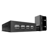 Lindy Extender 4 ports USB 2.0 Cat.6, 50m, Rallonge USB Noir, 50m, Émetteur et récepteur réseau, 50 m, 480 Mbit/s, Cat5, Cat5e, Cat6, NS1021, Bronze phosphoreux