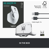 Logitech MX Master 3S business, Souris Gris clair, 200 à 8000 dpi, Bluetooth Low Energy