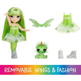 MGA Entertainment Rainbow High Littles Fantasy Fairies - Emerald, Poupée 