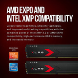 PNY 64 Go DDR5-6000 (2x 32 Go) mémoire vive Noir, MD64GK2D5600030XR, XMP 3.0, EXPO