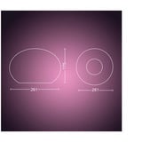 Philips Hue White & Color Ambiance Flourish Lampe de Table, Lumière LED Blanc