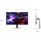 Samsung Écran PC Gaming 32" Odyssey OLED G8 G81SF 4K UHD 240Hz Moniteur Argent, 1x DisplayPort, 2x HDMI, 2x USB-A, 240 Hz, 81,3 cm (32"), 3840 x 2160 pixels, 4K Ultra HD, OLED, 0,03 ms, Argent