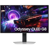 Samsung Écran PC Gaming 32" Odyssey OLED G8 G81SF 4K UHD 240Hz Moniteur Argent, 1x DisplayPort, 2x HDMI, 2x USB-A, 240 Hz, 81,3 cm (32"), 3840 x 2160 pixels, 4K Ultra HD, OLED, 0,03 ms, Argent