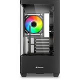 Sharkoon ELITE SHARK CM100 Reconditionné boîtier midi tower Noir | 2x USB-A | 1x USB-C | RGB | Verre Trempé
