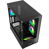 Sharkoon ELITE SHARK CM100 Reconditionné boîtier midi tower Noir | 2x USB-A | 1x USB-C | RGB | Verre Trempé