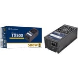 SilverStone SST-TX500-G alimentation  500 watt Noir, 2x PCIe, 500 W, 90 - 264 V, 47 - 63 Hz, Actif, 100 W, 499,2 W