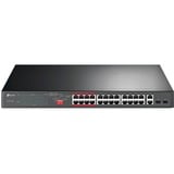 TP-Link TL-SL1226P commutateur réseau Non-géré Gigabit Ethernet (10/100/1000) Connexion Ethernet, supportant l'alimentation via ce port (PoE) 1U Gris, Switch Noir, Non-géré, Gigabit Ethernet (10/100/1000), Connexion Ethernet, supportant l'alimentation via ce port (PoE), Grille de montage, 1U