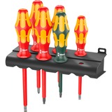 Wera 160 i/168 i/6 Ensemble de tournevis Kraftform Plus Série 100 + support Rouge/Jaune