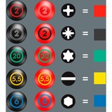 Wera 160 i/168 i/6 Ensemble de tournevis Kraftform Plus Série 100 + support Rouge/Jaune