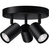 WiZ 3 spots orientables IMAGEO Plaque ronde, Lumière LED Noir, Spot d'éclairage intelligent, Noir, LED, Ampoule(s) non remplaçable(s), 2200 K, 6500 K
